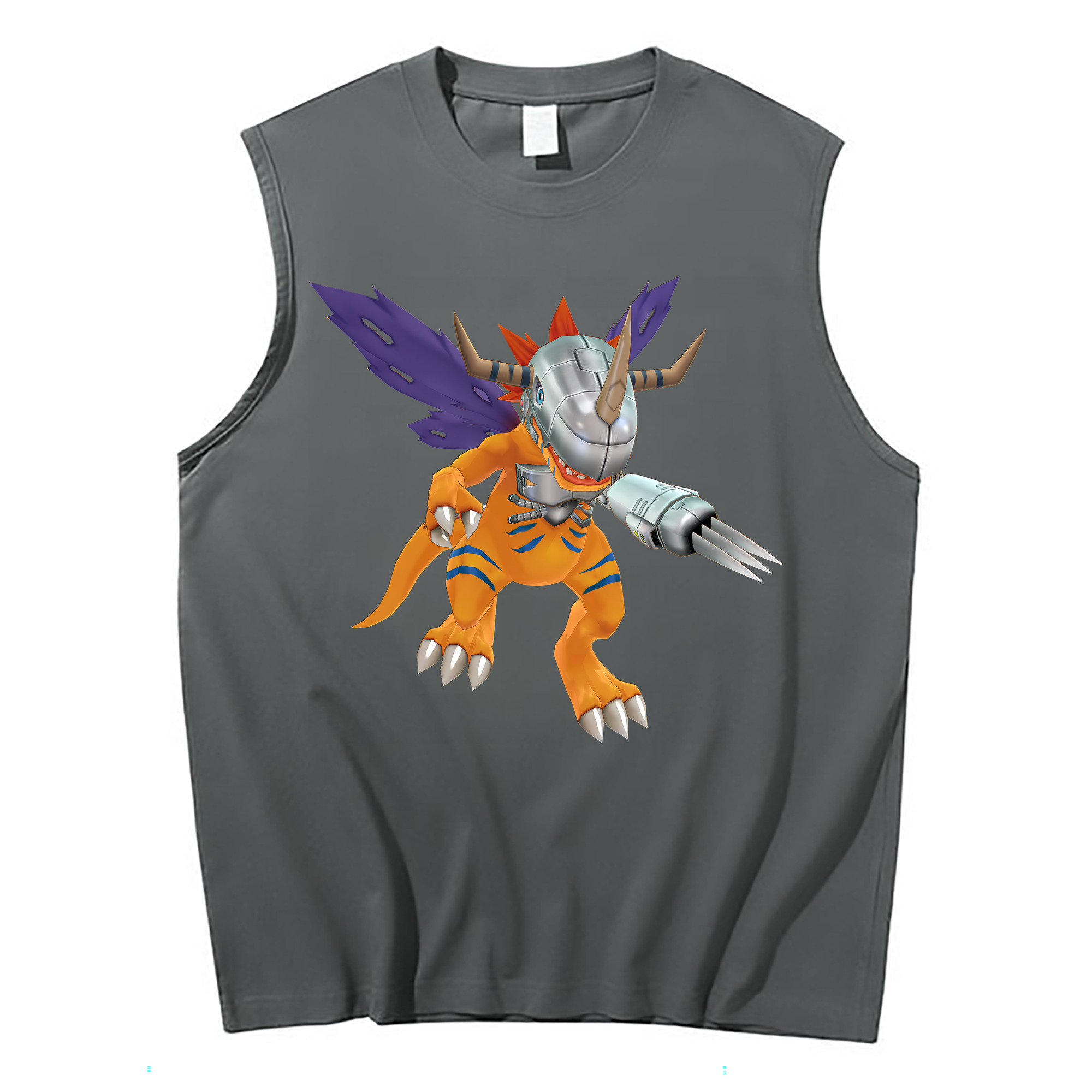 （画像用） Digimon デジタルモンスター/デジモン コットン100％タンクトップ（フロントプリント）